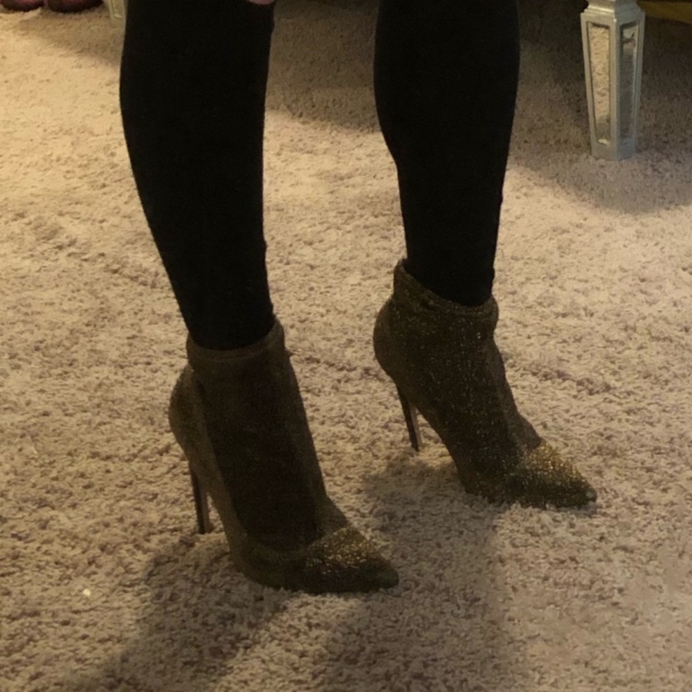 ASOS Bronze Glitter Booties - Picture 2 of 4